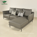 Chinese Natural and Comfortable Modern Style Black and White Leather / Fabric Leather Sofa Furniture